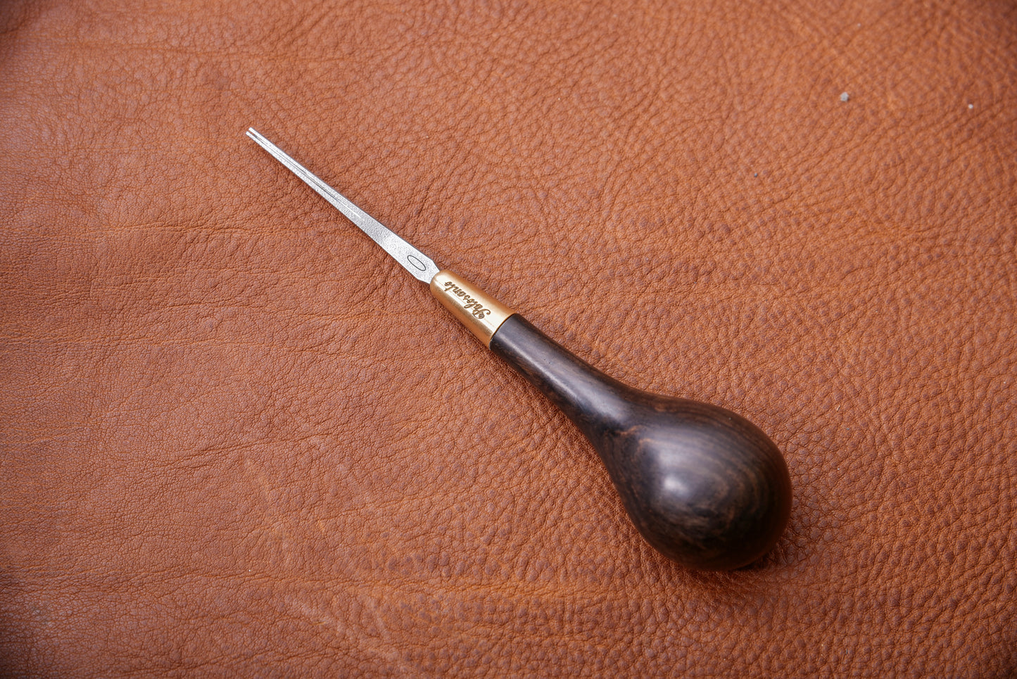 Edge beveler - pistol handle, african black wood