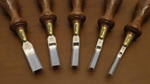 French edger(5 size) - bubinga handle