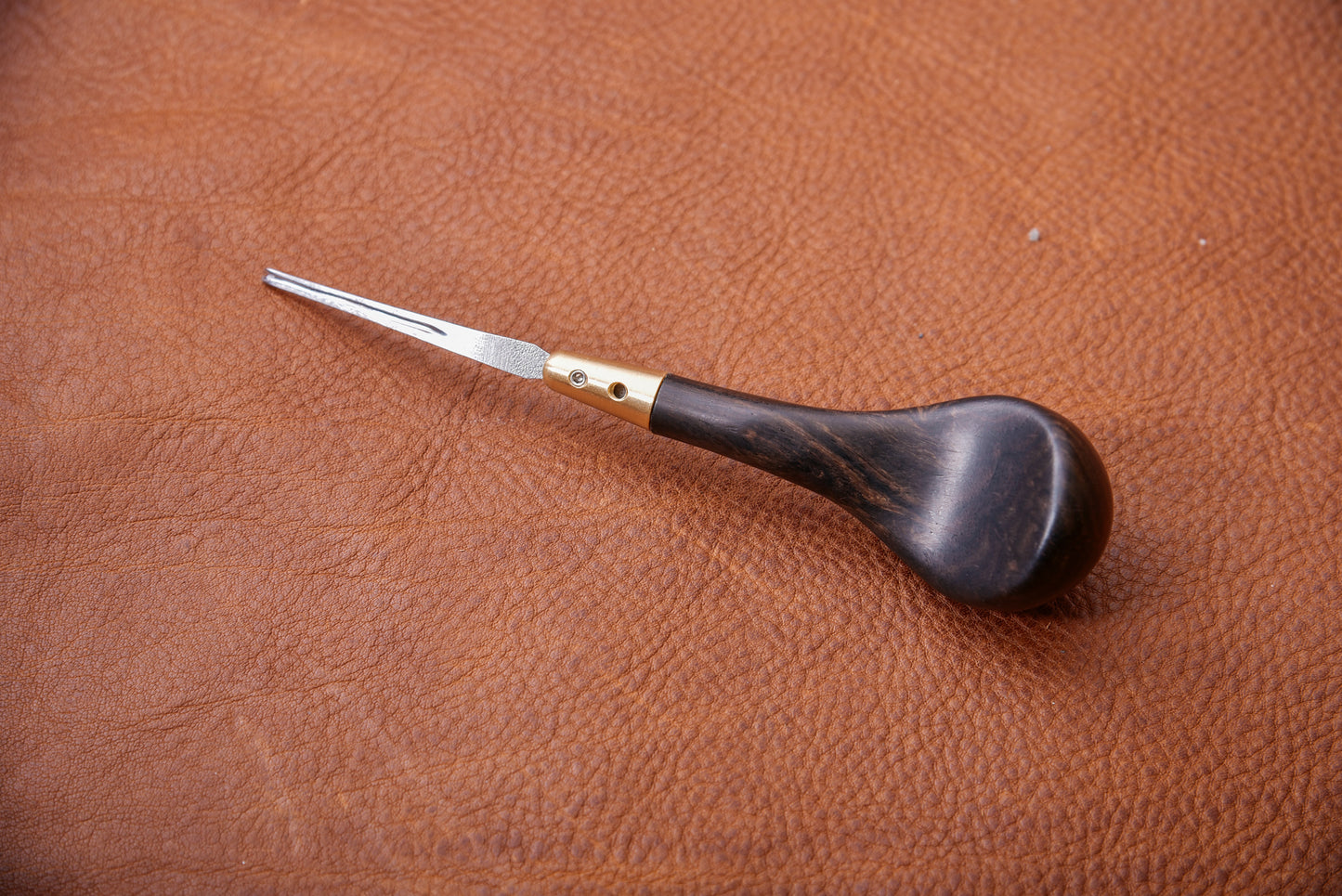 Edge beveler - pistol handle, african black wood