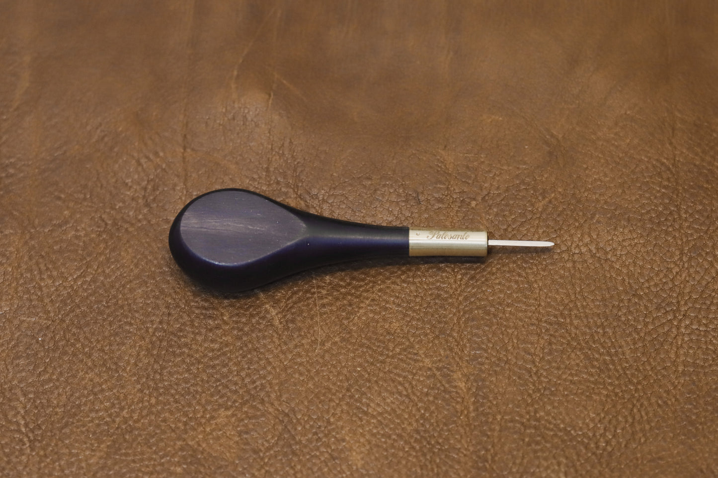 Flat awl - African black wood handle