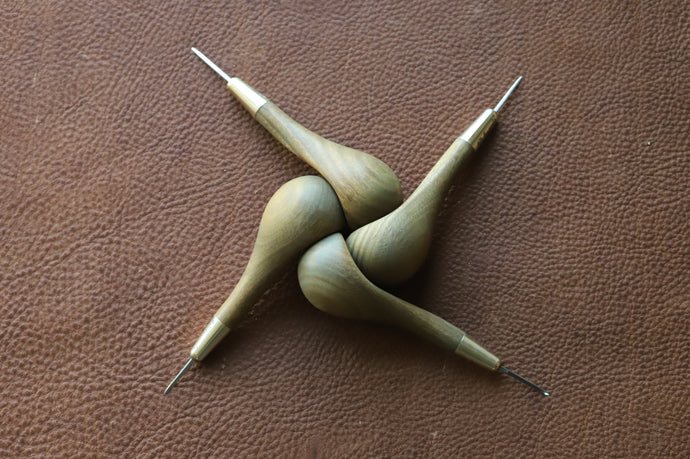 Pistol handle awl - Lignum vitae